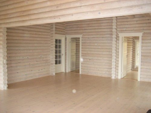 Rundholzhaus, Ferienhaus, Wochenendhaus, "nur Rundholz-Aufbausatz" MORIS-76m²  22cm Stammstärke – Bild 5