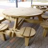 Sitzgruppe MARKUS Tisch mit integrierten 8 Stühlen, kesseldruckimprägniert, fertig montiert. Nur Selbstabholung möglich. – Bild 4