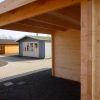 Gartenhaus KÖLN 4,0 x 3,0m + 3m Terrasse, mit Boden, Isolier-, Doppelverglasung, Pultdach