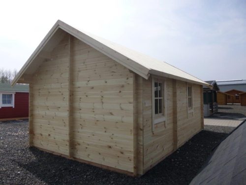 Blockhaus TWIST 4,0 x 6,0m mit 2 Räumen und Schlafboden