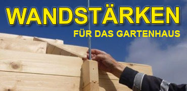 Wandstärken für das Gartenhaus – worauf kommt es an?