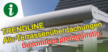 Alu-Terrassenüberdachung von Trendline bei Garten-Akzent