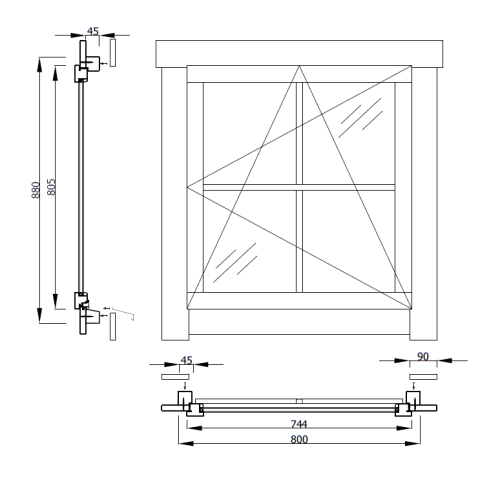 Holzfenster Fenster Einzelfenster mit Doppel-, Isolierglas Gummidichtung 800x880mm für Gartenhaus Ferienhaus aus Holz – Bild 2