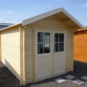 45mm Gartenhaus AHAUS 2,60 x 4,00m mit 28mm-Fußboden und Doppel-, Isolierverglasung