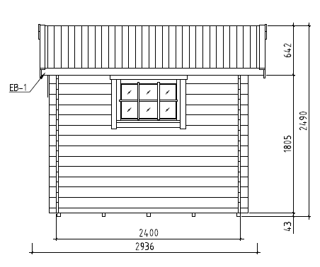 Gartenhaus ALEX 3,00 x 2,50m mit 28mm Fußboden und Befestigungsmaterial – Bild 3