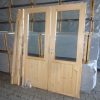 Holztür Tür Doppeltür mit 2/3 Doppel-, Isolierglas Gummidichtung 1500x2000mm für Gartenhaus Ferienhaus aus Holz – Bild 8