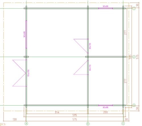 70mm Gartenhaus GRANDO 6,0 x 6,0m mit 3 Räumen – Bild 8