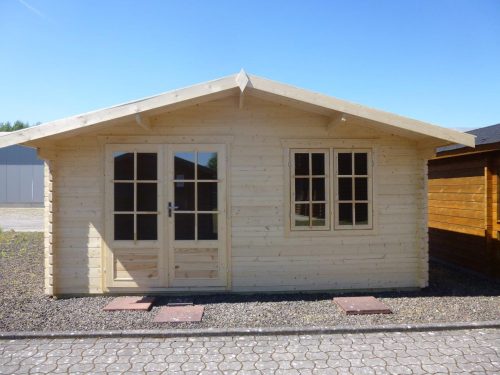 45mm Gartenhaus DAVID 5,00 x 4,00m. Mit Doppel-, Isolierverglasung. Ohne Fussboden.