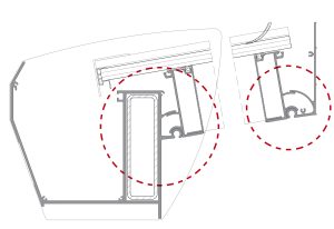 Die verwendeten Scharnierprofile an Wand- und Rinnenseite erlauben eine genaue Ausrichtung Ihrer Terrassenüberdachung von 5 bis 15 Grad. Das ist ein großer Vorteil vergleichbaren Modellen gegenüber.