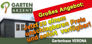 Das Gartenhaus VERONA - Jetzt zu einem unschlagbaren Preis und sofort verfügbar!