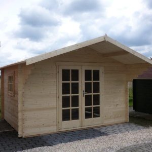 Gartenhaus RUBI 3,8 x 3,0m mit 28mm Fußboden und Befestigungsmaterial